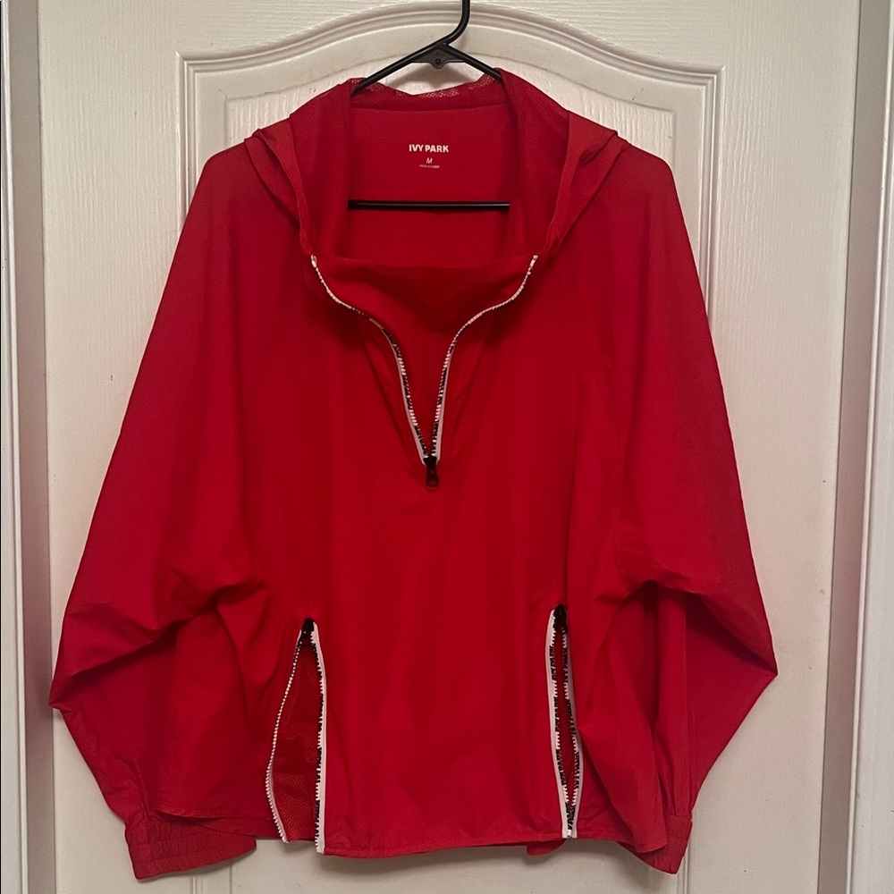 IVY PARK Vibrant Red Hooded Windbreaker Jacket - Picture 3 of 6